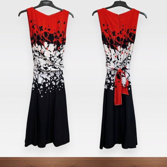 Hobbs red/black/white Connie dress - Picture 3 of 11